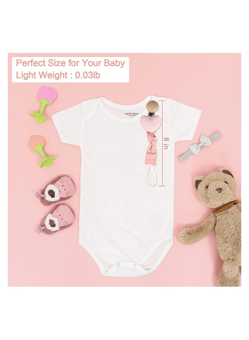 KASTWAVE Baby Pacifier Clip, Teether Toy Soothie Pacifier Holder Chewbeads, Infant Toddler Shower Gift Set Baby Boys Girls 5 pack - Image 4