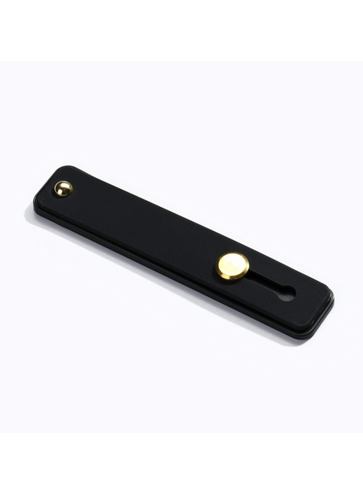 LEEKA Telescopic Phone Grip Holder with Finger Strap – Adjustable Stand for Smartphones with Enhanced Grip and Stability Grip Strap Black - Image 2