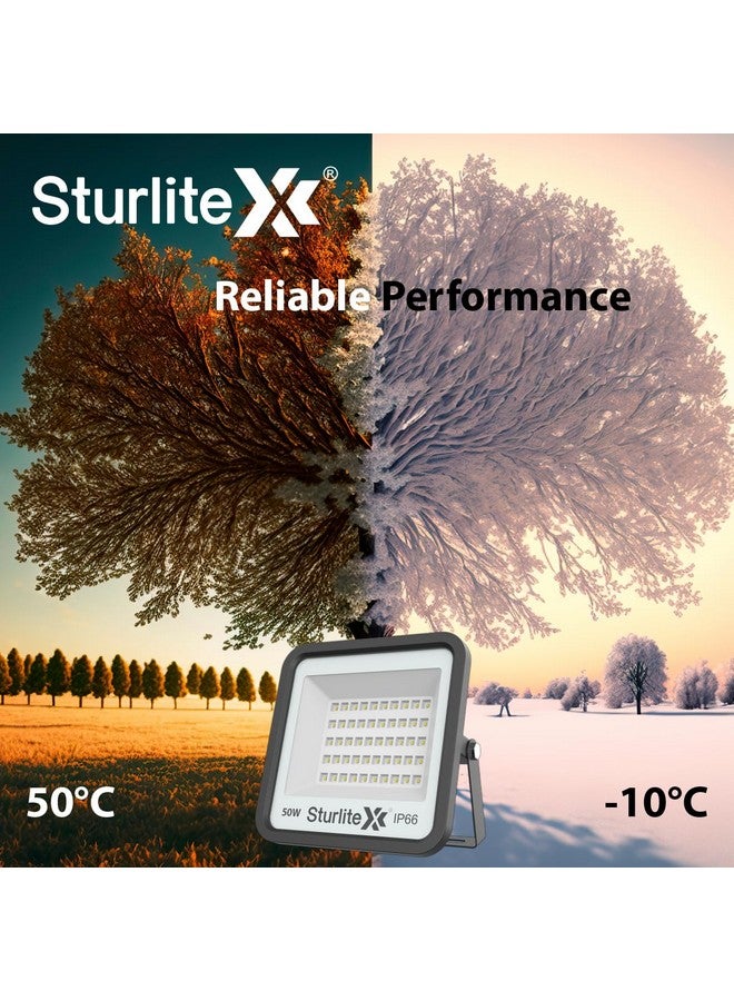Sturlite Allumer 50 W LED Flood Light| Cool White 6500K Color Temperature LED Lamp| IP66 Waterproof Surge Protection Focus Light for Factory, Garage, Parking, Garden, Playground & Shop - (Pack of 2) - Image 5