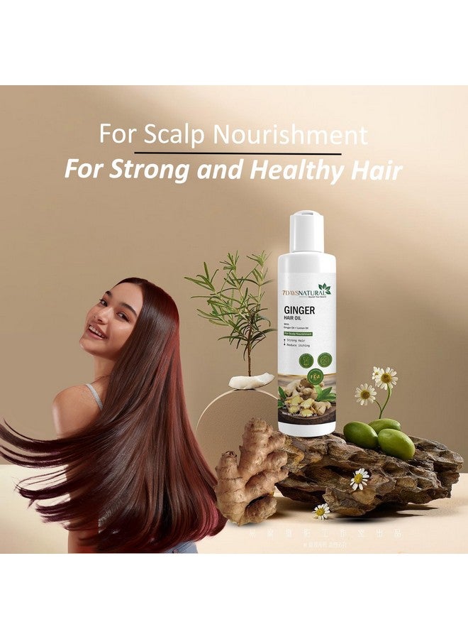 7 DAYS Ginger Hair Oil with Sunflower oil, Sesame Seed oil, Castor Oil & Ginger Oil - 100ml - Image 3