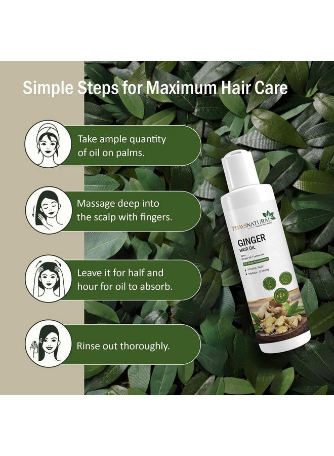 7 DAYS Ginger Hair Oil with Sunflower oil, Sesame Seed oil, Castor Oil & Ginger Oil - 100ml - Image 4
