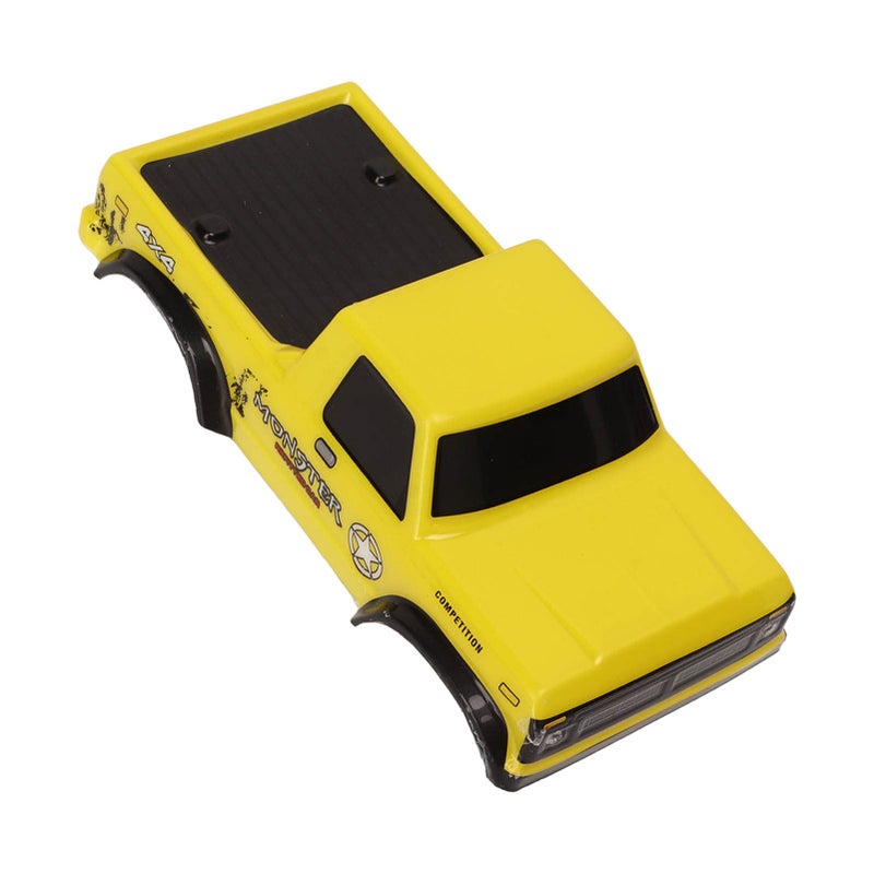 Naroote 1/10 Scale Rc Body, 1/10 Rc Crawler Body, RC Car Body Shells Cool Beautiful and Durable 125mm 1/10 Crawler Body Body Parts for 1:24 Crawler Vehicle (Yellow) - Image 5