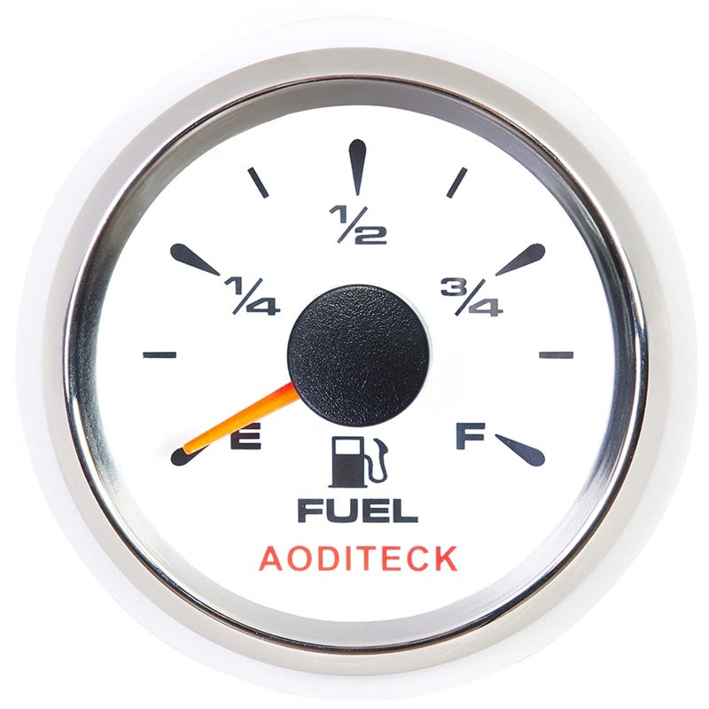AODITECK Universal Marine Fuel Gauge for Boat Vehicles RV Car Truck, 0-190ohm, 240-33ohm, 240-30ohm, 0-180ohm, 10-180ohm - Image 1