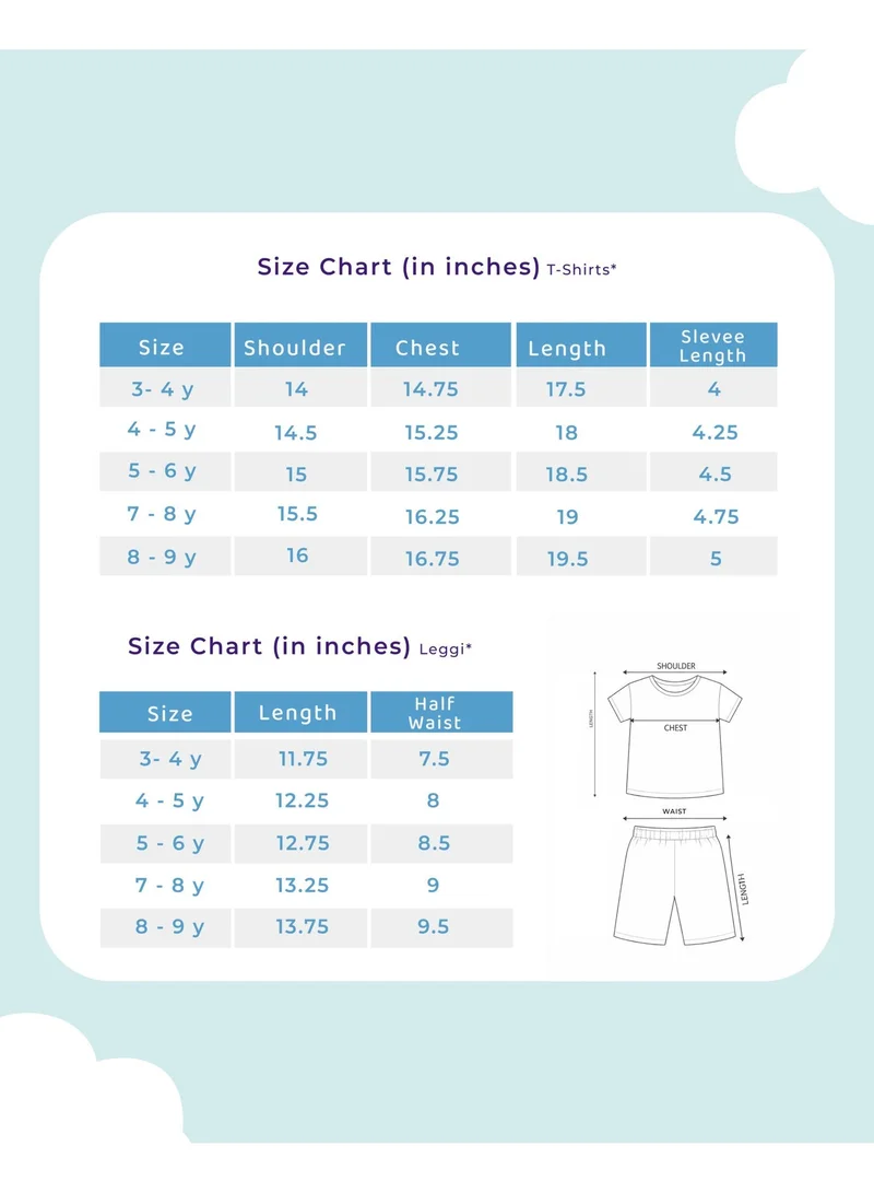 Luay Green LUAY Girls Summer Clothing Set – Soft Cotton Printed T-Shirt & Shorts Co-Ord Set for Kids & Toddler Girls Casual Outfit for Women | Best Price UAE