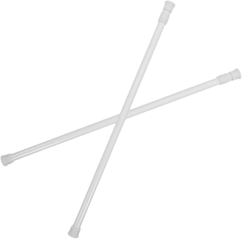 2Pcs Adjustable Tension Curtain Rods 40-70Cm No Drilling Telescopic Window Rods for Home Wall Mounting and Shower Curtain Use - Image 1