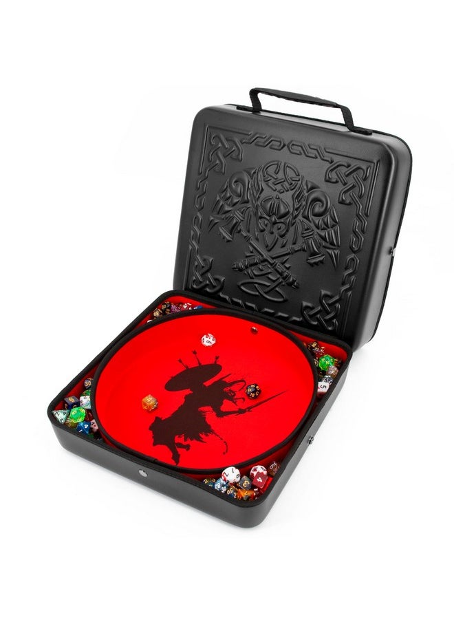 Xl Dice Tray And Dnd Dice Holder Travel Case For Up To 700 Rpg Dice - Expanding Design With 3 Dice Rolling Tray Arenas, Embossed Pu Leather Exterior And Printed Dice Trays - pzsku/ZC4B8AD5ACD537D2E6BD7Z/45/_/1732773948/b0187b7e-5174-49e7-a695-ada550d37fa8