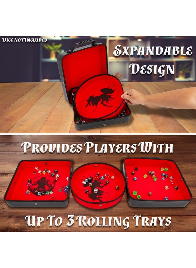 Xl Dice Tray And Dnd Dice Holder Travel Case For Up To 700 Rpg Dice - Expanding Design With 3 Dice Rolling Tray Arenas, Embossed Pu Leather Exterior And Printed Dice Trays - pzsku/ZC4B8AD5ACD537D2E6BD7Z/45/_/1732773952/6f039c42-5e13-4219-bb2f-73976b18104b