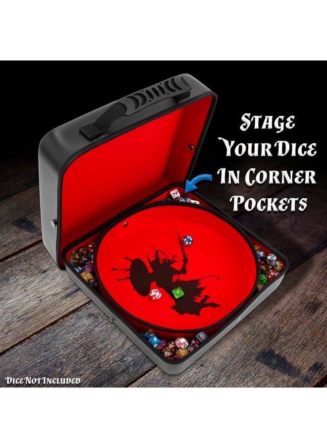 Xl Dice Tray And Dnd Dice Holder Travel Case For Up To 700 Rpg Dice - Expanding Design With 3 Dice Rolling Tray Arenas, Embossed Pu Leather Exterior And Printed Dice Trays - pzsku/ZC4B8AD5ACD537D2E6BD7Z/45/_/1732773961/dc112f3e-5273-4be2-8b35-c2f234527c8d