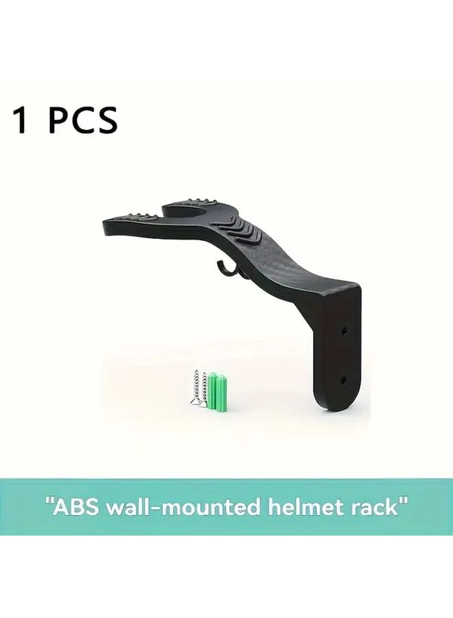 Black Wall Mounted Helmet Hooks 2pcs Durable Plastic Key And Gear Storage Holders - Image 4