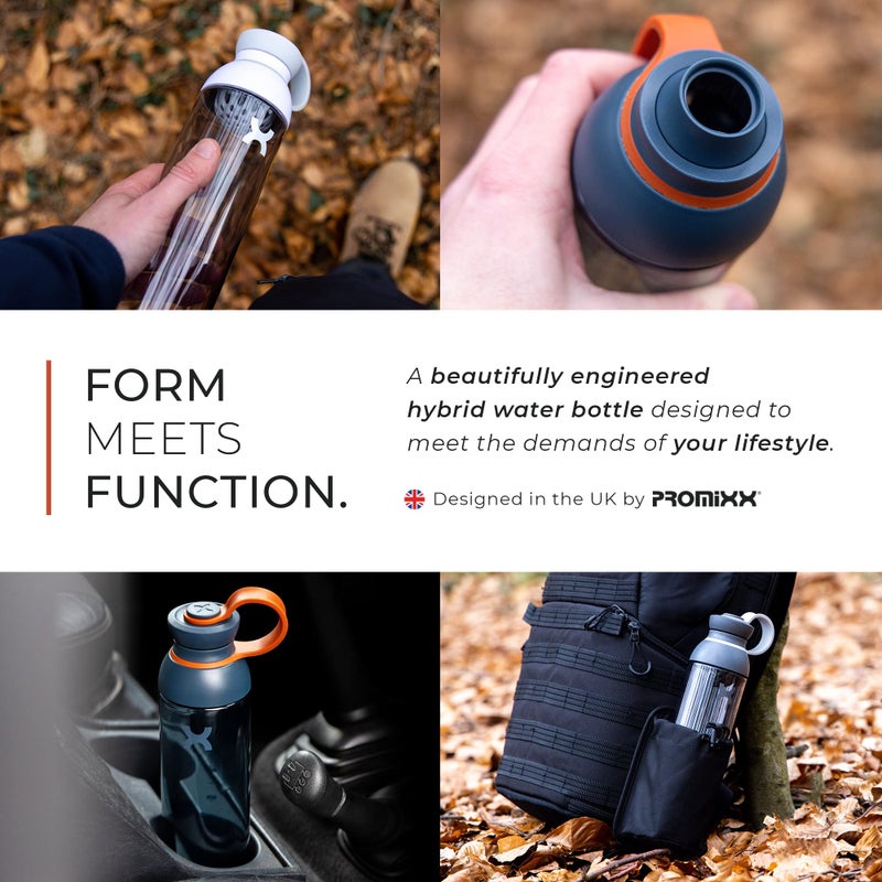 Promixx FORM Sports Water Bottle - Premium BPA Free Water Bottle for Fitness Sports & Outdoors - Sustainable Drinks Bottle with Measurement Markers and Leakproof Lid - 760ml / 26oz (Midnight Blue) - Image 4