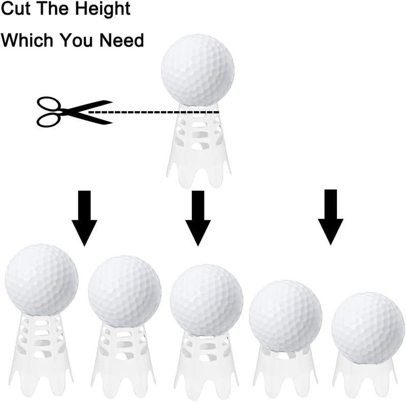 Ruyshu أقماع الجولف البلاستيكية، 20 قطعة من أقماع محاكاة الجولف للمنزل، للتدريب الداخلي والخارجي على محاكاة الجولف، أقماع بساط الجولف للعشب الشتوي وميدان التسديد، عبوة من 10 أقماع طويلة و10 صغيرة - Image 4
