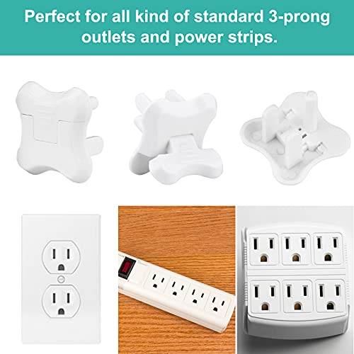 Babepai Outlet Covers Babepai 38-Pack White Baby Proof Electrical Protector Safety Improved Baby Safety Plug Covers - Image 4