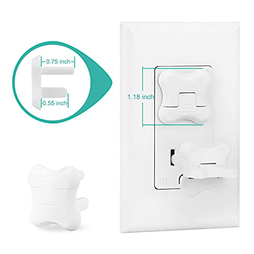 Babepai Outlet Covers Babepai 38-Pack White Baby Proof Electrical Protector Safety Improved Baby Safety Plug Covers - Image 3