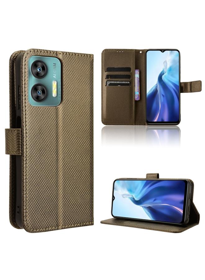 اس-توب جراب لهاتف Oukitel C35 / C36 مصنوع من الجلد بتصميم ماسي - Image 1