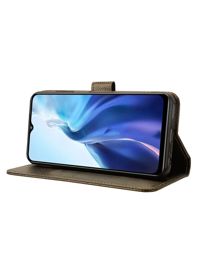 اس-توب جراب لهاتف Oukitel C35 / C36 مصنوع من الجلد بتصميم ماسي - Image 5