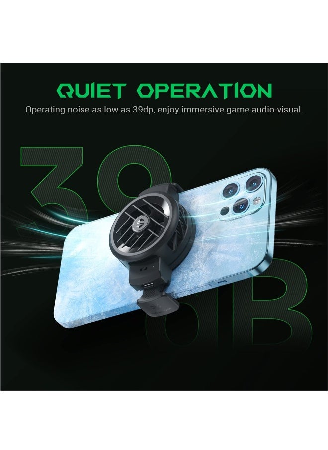 Generic - Phone Cooler, Portable Cell Phone Cooling Fan, Lightweight Quiet Cellphone Radiator with Dual Semi-Conductor Cooling Chip for 2.71-3.34 inches for iPhone/Android Gaming - Image 1