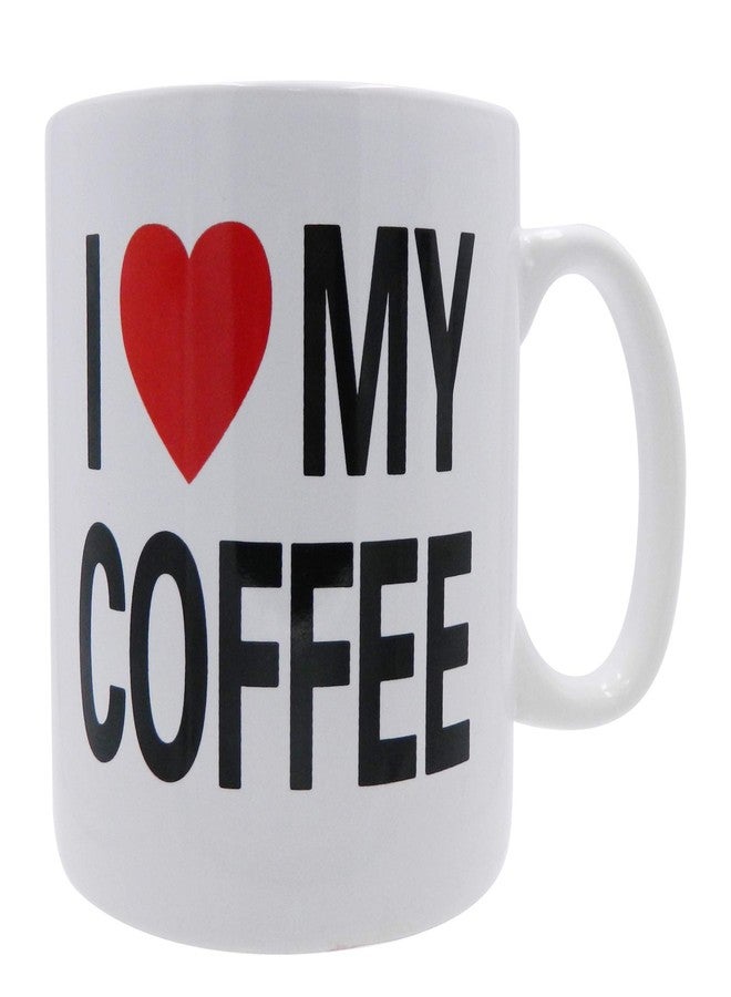 Rockin Mug BIG Coffee Mug oversize 28 ounces Mega Size Cup, Extra Large for Big drinks, Office desk decor novelty Gift Coffee Lovers XL Coffee Mug (I LOVE MY COFFEE) - Image 1