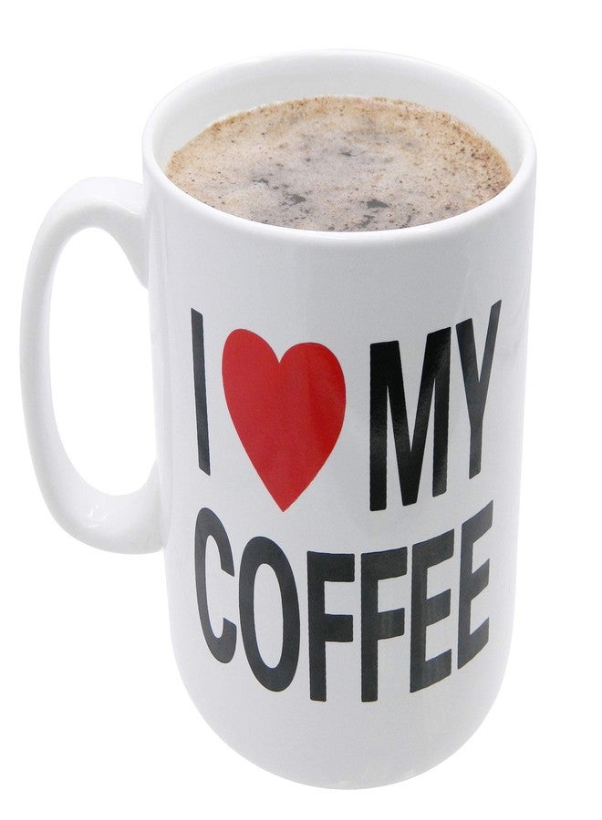 Rockin Mug BIG Coffee Mug oversize 28 ounces Mega Size Cup, Extra Large for Big drinks, Office desk decor novelty Gift Coffee Lovers XL Coffee Mug (I LOVE MY COFFEE) - Image 4