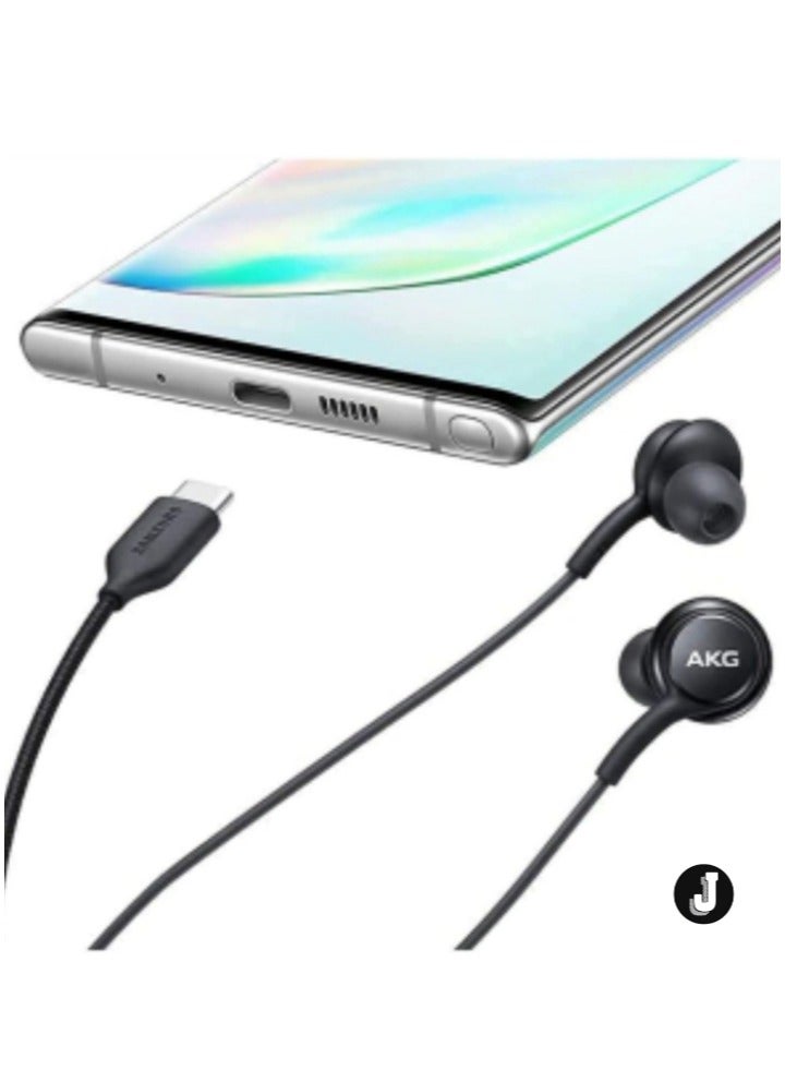 JAJEEK "NEW 2024 AKG Designed In-Ear Stereo Headphones for Samsung Galaxy S24/S23/S22/S21/S20, Note 10/10+ – Type-C Connector with Microphone & Volume Control (Black)" - Image 4