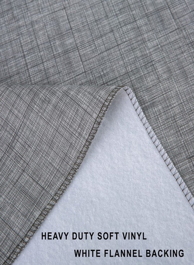 LIBERECOO Vinyl Tablecloth with Flannel Backing, Premium Gray, Waterproof, Stain-Resistant, Easy-Clean Table Cover for Dining, Kitchen, and Outdoor Use, 60" x 60" Square - Image 3