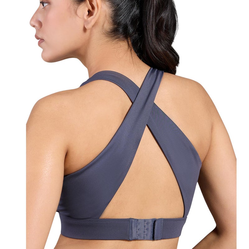 KICA Luxe Crostini Full Coverage and High-Impact Sports Bra for Gym Grey (S) - Image 4