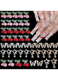 40 Pcs Cherry Nail Charms And Gems Set, Silver Gold 3D Butterfly Star Dangle Nail Gems, Pink Color Red Cherry Shiny Diamond Nail Gems Charms, Rhinestones For Nails Art Jewels Diy - pzsku/ZC4B94AAF798233B461D8Z/45/_/1734437647/81170b63-98f8-431e-b487-fbe6a9b642a3