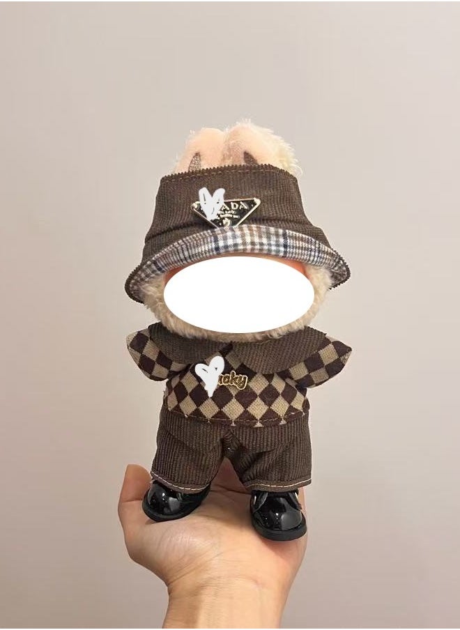 Striped cute and trendy doll costume set (excluding the doll itself) 