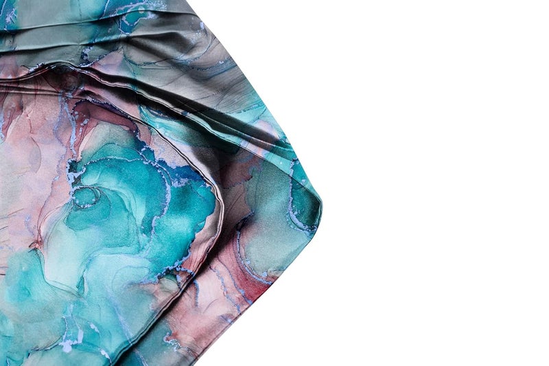 BLACKSMITH Jacquard Microfiber Neckwear Ascot and Matching Pocket Square Set for Men - Image 3