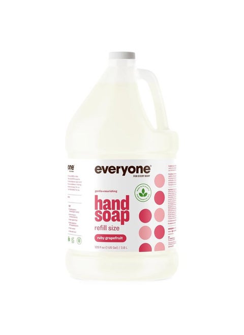 Everyone Liquid Hand Soap Refill, 1 Gallon, Ruby Grapefruit, Plant-Based Cleanser with Pure Essential Oils