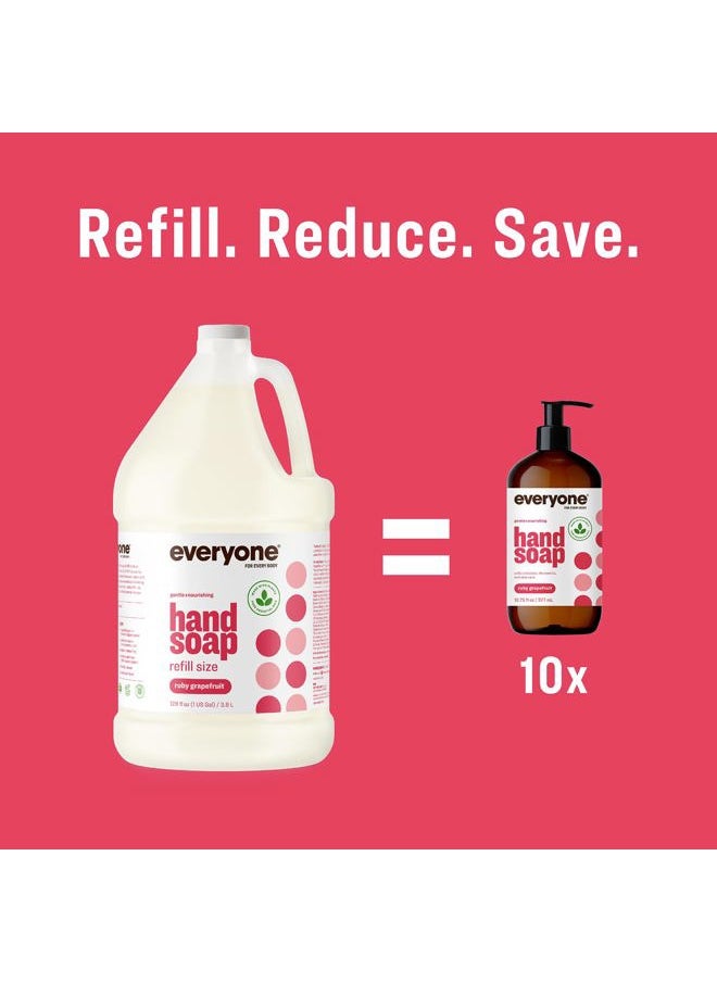 Everyone - Everyone Liquid Hand Soap Refill, 1 Gallon, Ruby Grapefruit, Plant-Based Cleanser with Pure Essential Oils - Image 1