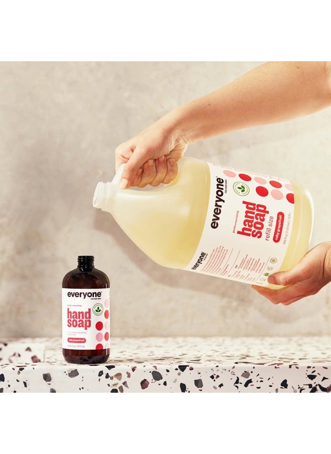 Everyone - Everyone Liquid Hand Soap Refill, 1 Gallon, Ruby Grapefruit, Plant-Based Cleanser with Pure Essential Oils - Image 1
