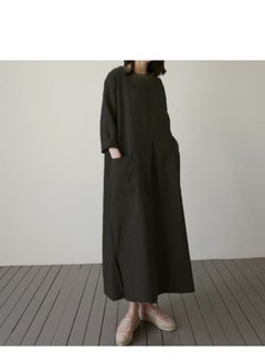 Generic New Fashion Solid Long Sleeves Women's Casual Dress  - Image 1