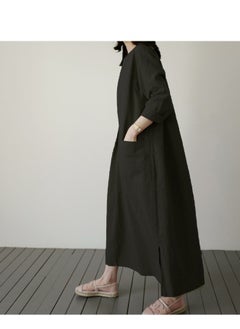 Generic New Fashion Solid Long Sleeves Women's Casual Dress  - Image 2