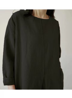 Generic New Fashion Solid Long Sleeves Women's Casual Dress  - Image 4