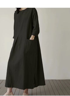 Generic New Fashion Solid Long Sleeves Women's Casual Dress  - Image 3