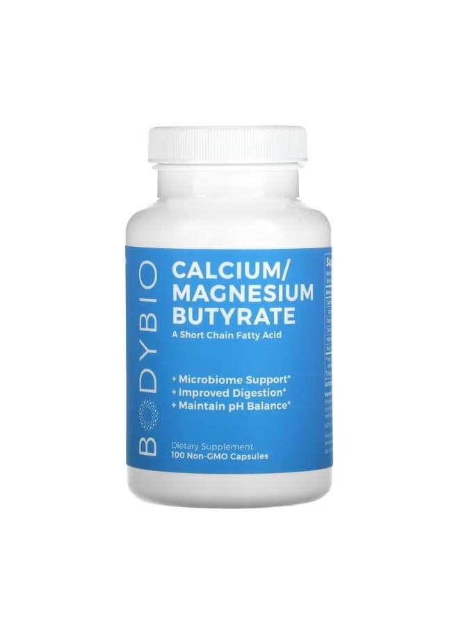 بودي بايو Calcium  Magnesium Butyrate 100 Non GMO Capsules - Image 1