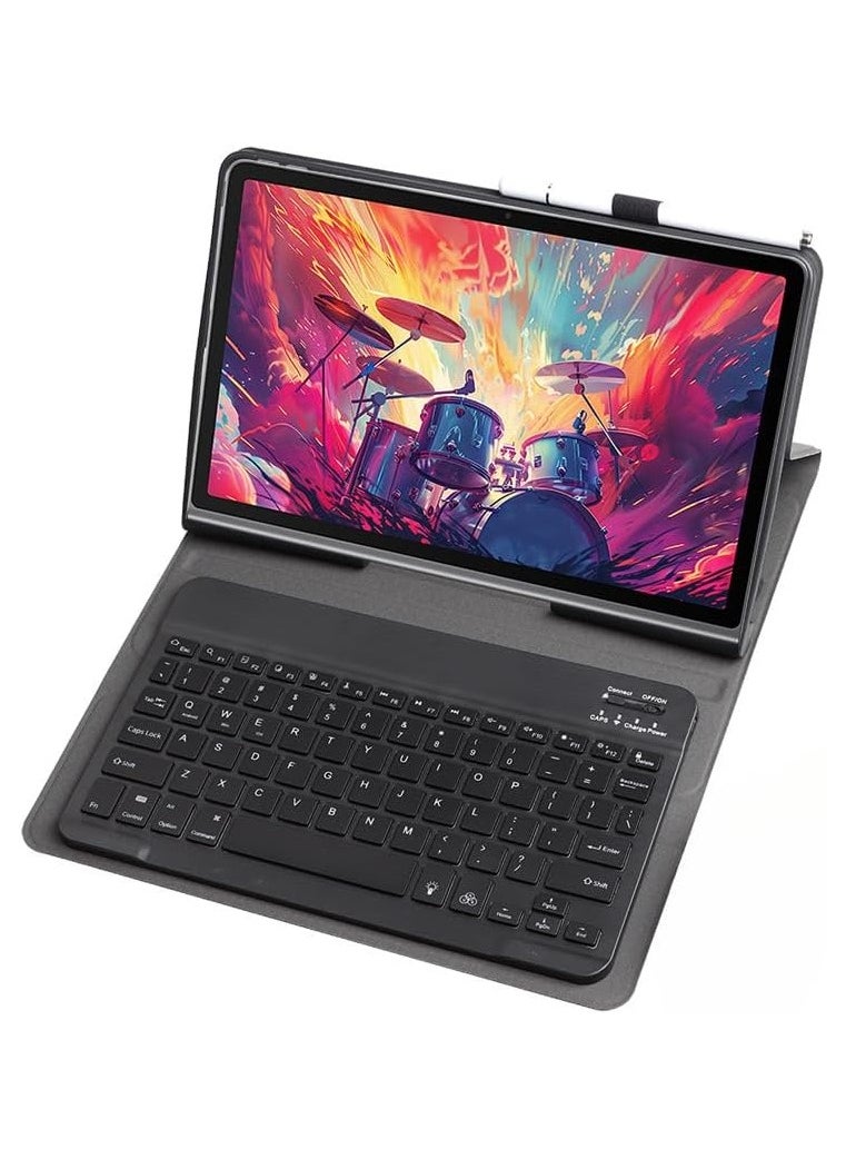 General Arabic and English Keyboard Compatible with Lenovo Tab Plus 11.5-inch 2024 (TB351FU) Stand Cover with Removable Wireless Bluetooth Keyboard  - Image 2