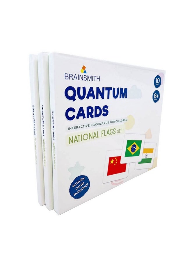 BRAINSMITH - Brainsmith Quantum Flash Cards, National Flags- Educational Flashcard for Toddlers and Kids Set 1 (30 Cards) for Brain Development and Stimulation (8 Months to 8 Years) - Image 1