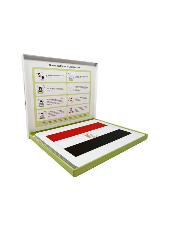 BRAINSMITH - Brainsmith Quantum Flash Cards, National Flags- Educational Flashcard for Toddlers and Kids Set 1 (30 Cards) for Brain Development and Stimulation (8 Months to 8 Years) - Image 1