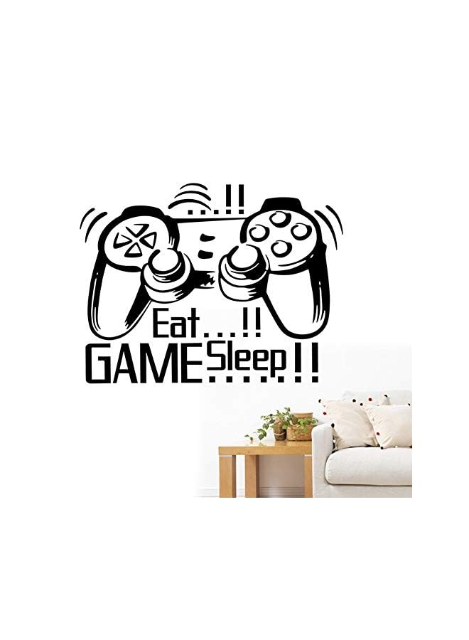 Zaboon ملصقات جدارية للأكل والنوم واللعب، ملصق لجدار لاعب الفيديو، ملصقات جدارية للألعاب لغرف المعيشة وغرف النوم، ديكور قابل للإزالة لغرف الأطفال والأولاد، فن فني من الفينيل للأطفال، - Image 3