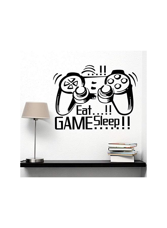 Zaboon ملصقات جدارية للأكل والنوم واللعب، ملصق لجدار لاعب الفيديو، ملصقات جدارية للألعاب لغرف المعيشة وغرف النوم، ديكور قابل للإزالة لغرف الأطفال والأولاد، فن فني من الفينيل للأطفال، - Image 2