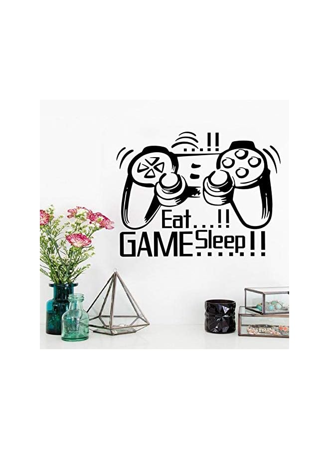 Zaboon ملصقات جدارية للأكل والنوم واللعب، ملصق لجدار لاعب الفيديو، ملصقات جدارية للألعاب لغرف المعيشة وغرف النوم، ديكور قابل للإزالة لغرف الأطفال والأولاد، فن فني من الفينيل للأطفال، - Image 4