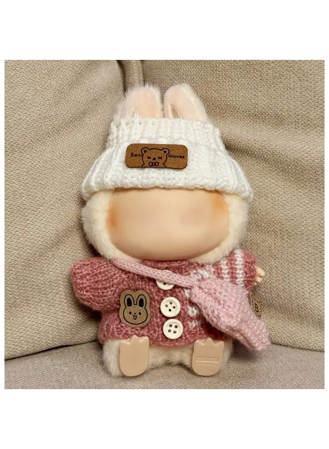 Crochet Clothes Hat Bag Set For Labubu Doll Type C Color No Doll Included - Image 5