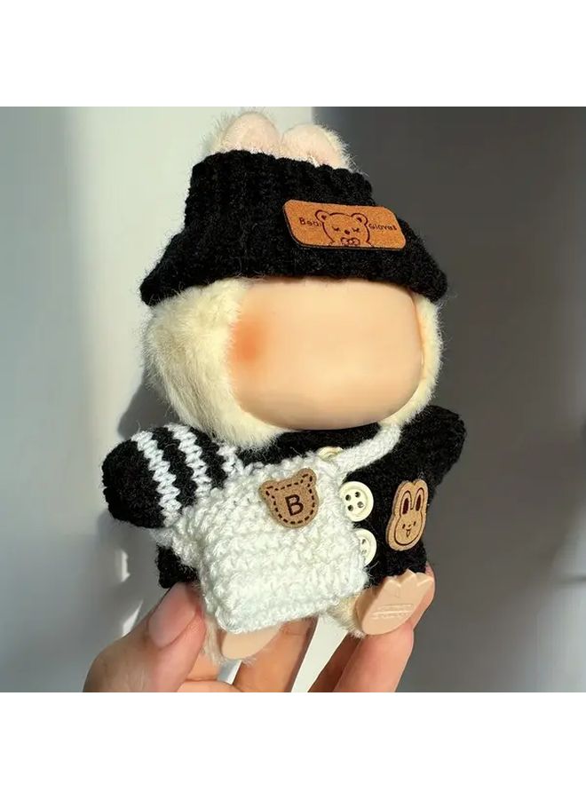 Crochet Clothes Hat Bag Set For Labubu Doll Type C Color No Doll Included - Image 2