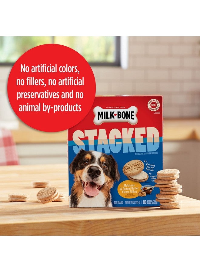 MILK-BONE Milk-Bone Stacked Dog Treats, 30 Ounce (Pack of 2), Crunchy Biscuit with Molasses and Peanut Butter Creamy Filling  - Image 3
