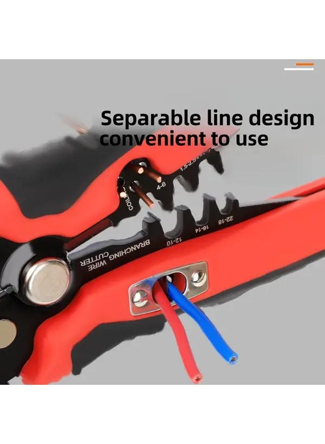 كماشة نزع الأسلاك الأوتوماتيكية الحمراء ٢٤ ١٠AWG متعددة الوظائف لفنيي الكهرباء - Image 5