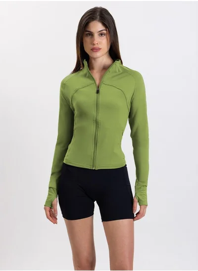 SHAPES SOFT ZIP-UP TOP