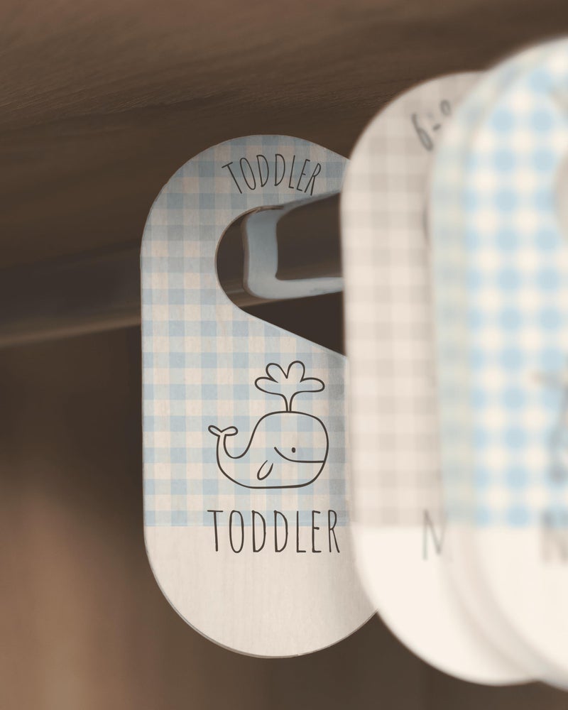 HIPPOTALE Baby Closet Dividers - Blue Baby Clothes Organizer for Nursery Decor, Storage & Organization - 8 Size Closet Dividers for Hanging Clothes, Gender Neutral Nursery Must Haves & Essentials - Image 4