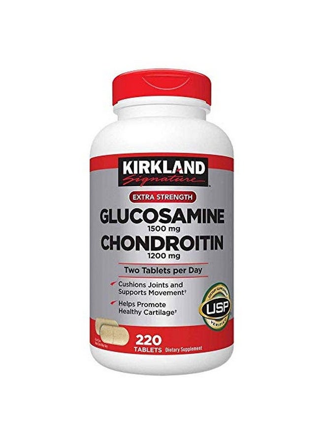 Kirkland Signature - Glucosamine Hci 1500Mg Chondroitin Sulfate 1200Mg 220 Tablets/New Increased Count - Image 1