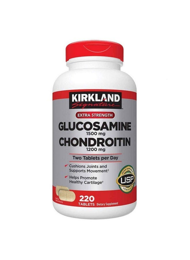Kirkland Signature - Glucosamine Hci 1500Mg Chondroitin Sulfate 1200Mg 220 Tablets/New Increased Count - Image 1